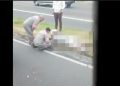 Vídeo: motociclista fica estirado na Torquato Tapajós após ser atr0pelado por veículo