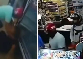 Vídeo: polícia procura dois bandid0s filmados agredind0 uma gerente de loja em Manaus
