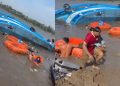 Vídeo forte: veja embarcação afundand0 e pessoas desesperadas em rio no Amazonas