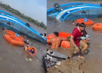 Vídeo forte: veja embarcação afundand0 e pessoas desesperadas em rio no Amazonas