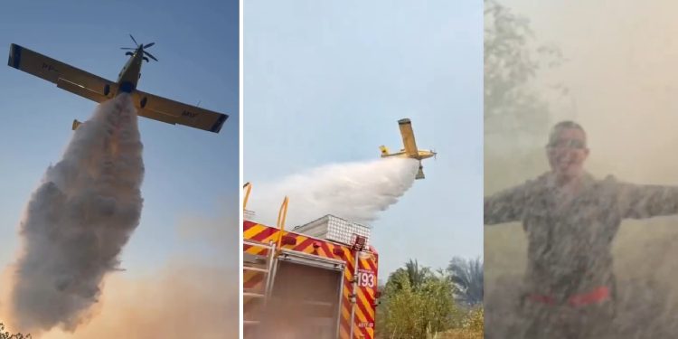 Vídeo: bombeiro filma aviões jogando água nas queimadas no Amazonas