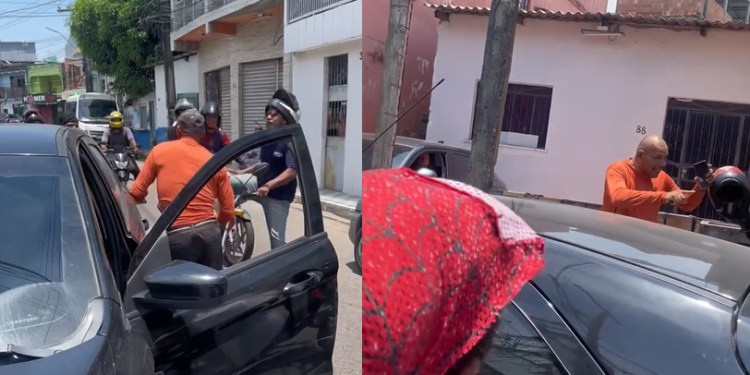 Vídeo: Motorista atr0pel@ motociclista, é pers3guid0 por entregadores e agr3did0 com cap@cetad@s em Manaus