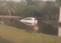 Vídeo: motorista se empolga e entra com carro no lago do motel em Manaus: ‘tá muito quente’ 