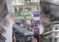 Vídeo urgente: restaurante El Shaday pega fogo no Centro de Manaus