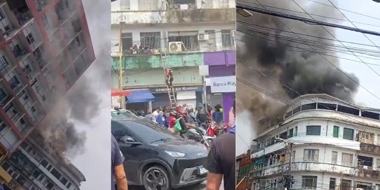 Vídeo urgente: restaurante El Shaday pega fogo no Centro de Manaus