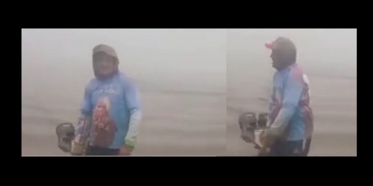 Homens gravam vídeo desorientados no meio da fumaça em rio no Amazonas: ‘a gente tá perdido’