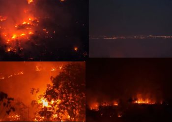 Vídeo impressionante mostra “mar de fogo” que tomou conta do Cacau Pirêra 