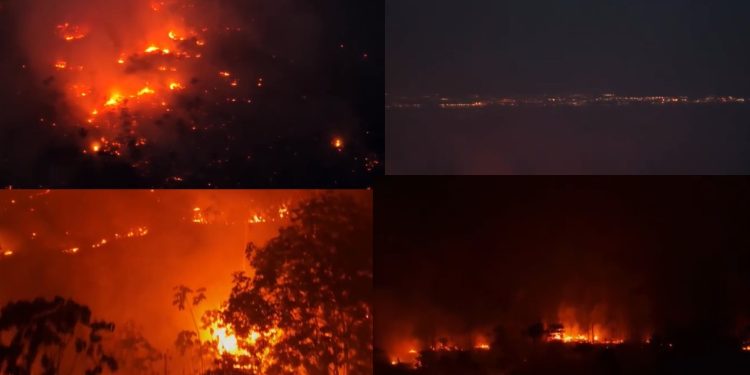 Vídeo impressionante mostra “mar de fogo” que tomou conta do Cacau Pirêra