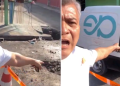 Vídeo: Morador diz que Águas de Manaus arrebentou rua 1h após asfalto ser colocado em rua no Zumbi