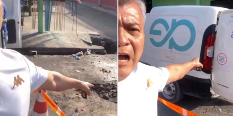 Vídeo: Morador diz que Águas de Manaus arrebentou rua 1h após asfalto ser colocado em rua no Zumbi