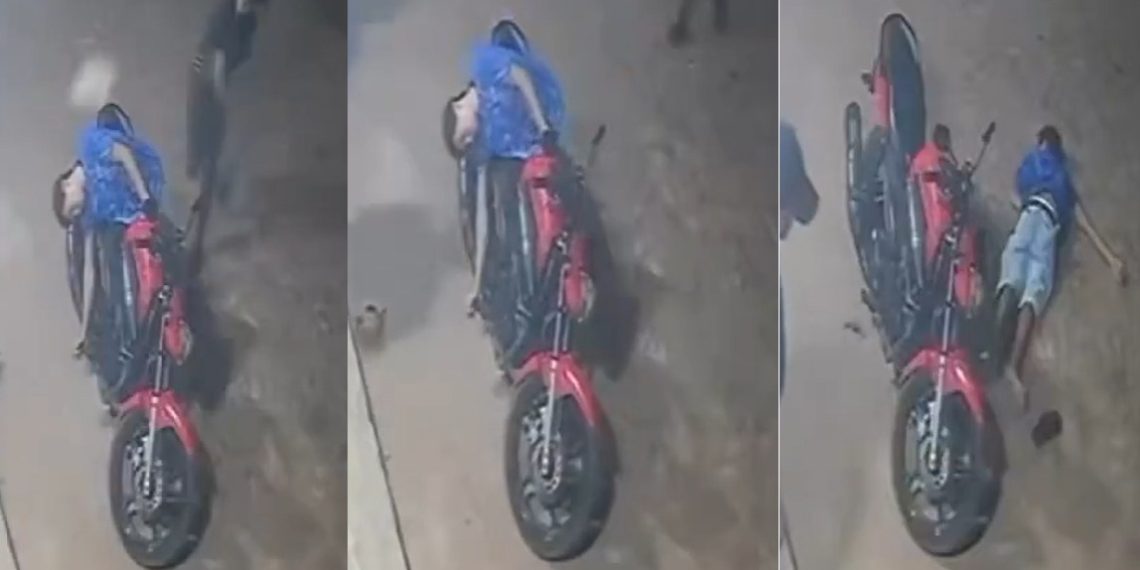 Vídeo mostra suspeit0 de assalt0 sendo apedrejad0 por populares no bairro São José