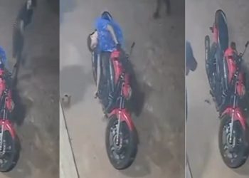 Vídeo mostra suspeit0 de assalt0 sendo apedrejad0 por populares no bairro São José