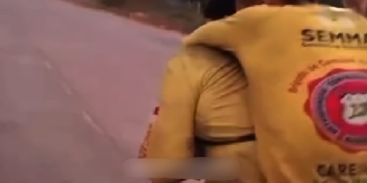 Vídeo mostra brigadista sendo carregado após passar m@l no combate ao incêndio no AM; veja