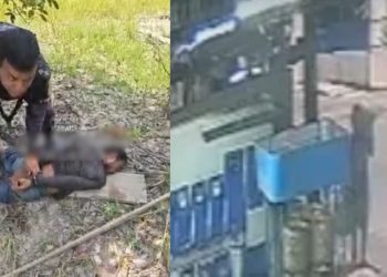 Vídeo: Após pular muralha de delegacia e fugir, homem é recapturado por furt0 de botijões de gás no Amazonas