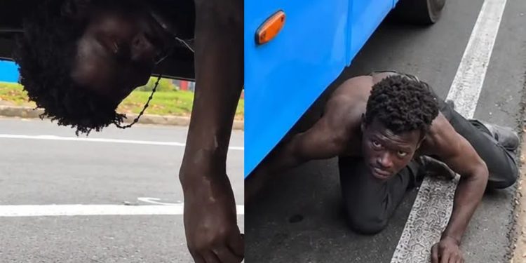 Veja: Homem dorme embaixo de ônibus, é arrastado por quilômetros e motorista não percebe